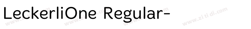 LeckerliOne Regular字体转换